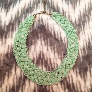 Mint green statement necklace